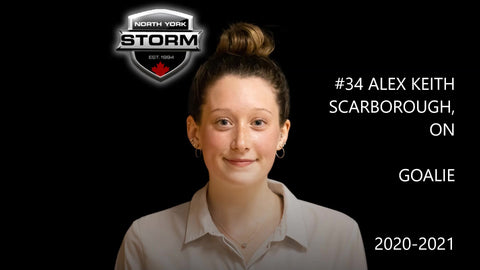 Alex Keith, number 34, Goalie, 2020–21 North York Storm