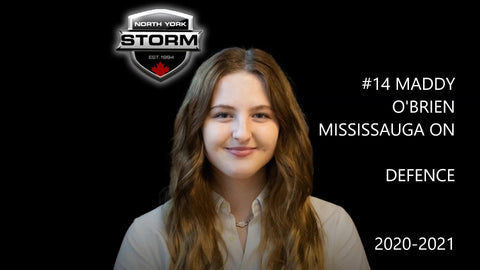 Maddy O’Brien, number 14, Defence, 2020–21 North York Storm