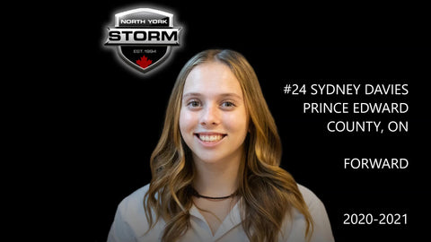 Sydney Davies, number 24, Forward, 2020–21 North York Storm